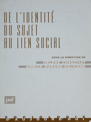 cover image of De l'identité du sujet au lien social